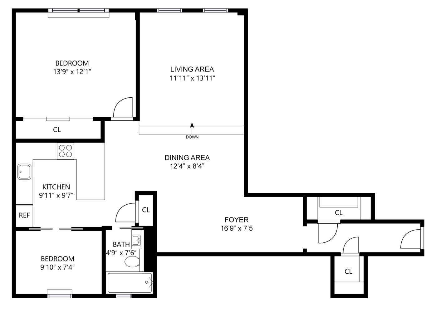 Floorplan for 255 West 23rd Street, 4HEAST