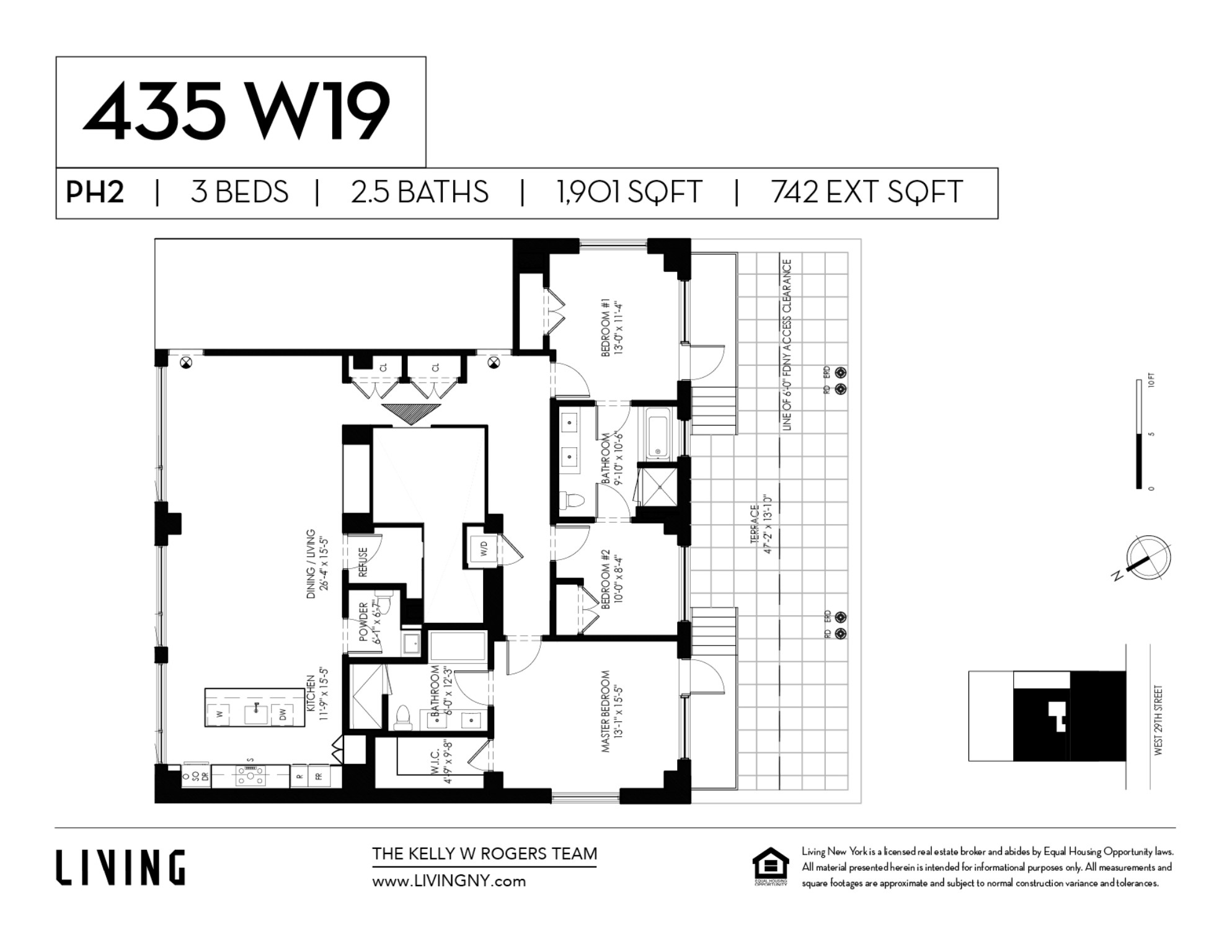 Floorplan for 435 West 19th Street, PENTHOUSE