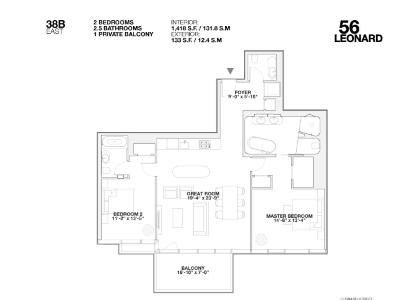 Floorplan for 56 Leonard Street, 38BEAST