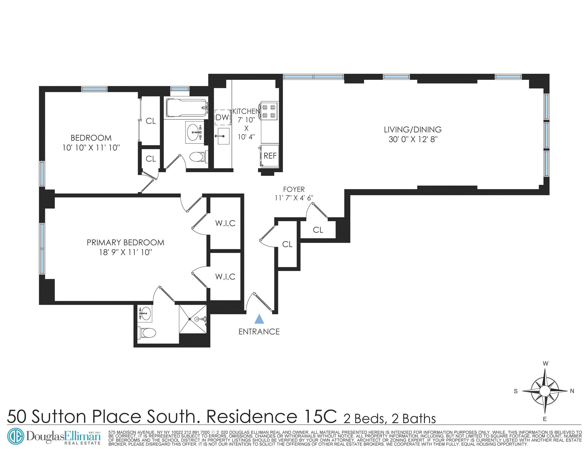 Floorplan for 50 Sutton Place, 15C