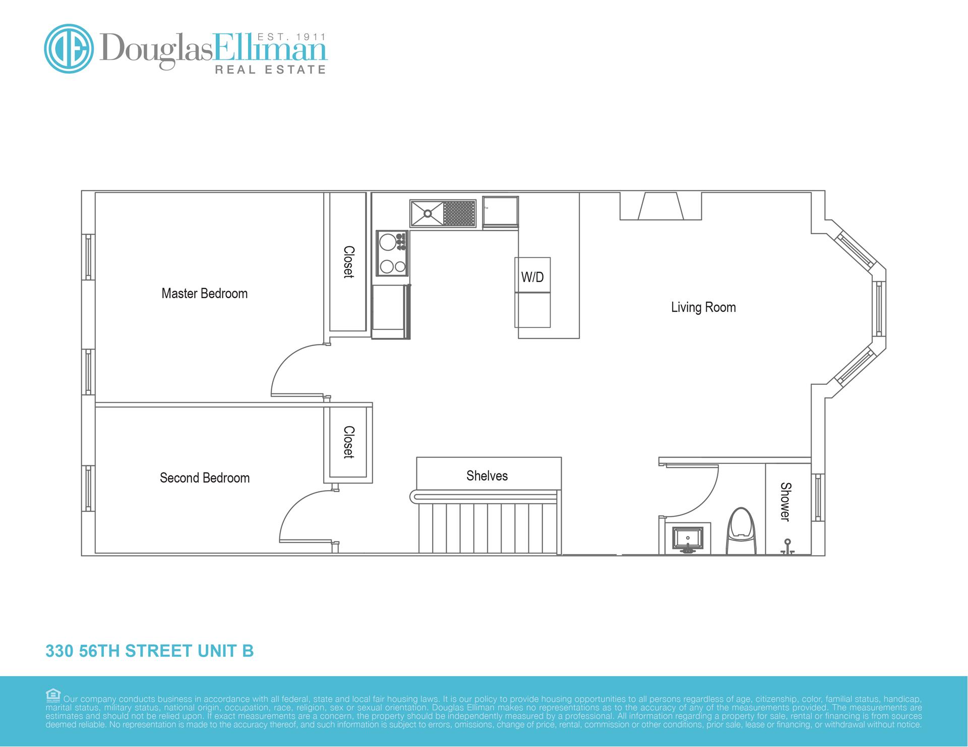 Floorplan for 330 56th Street, B