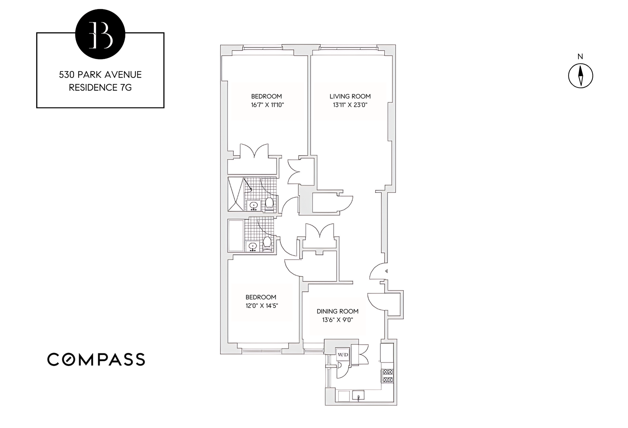 Floorplan for 530 Park Avenue, 7G