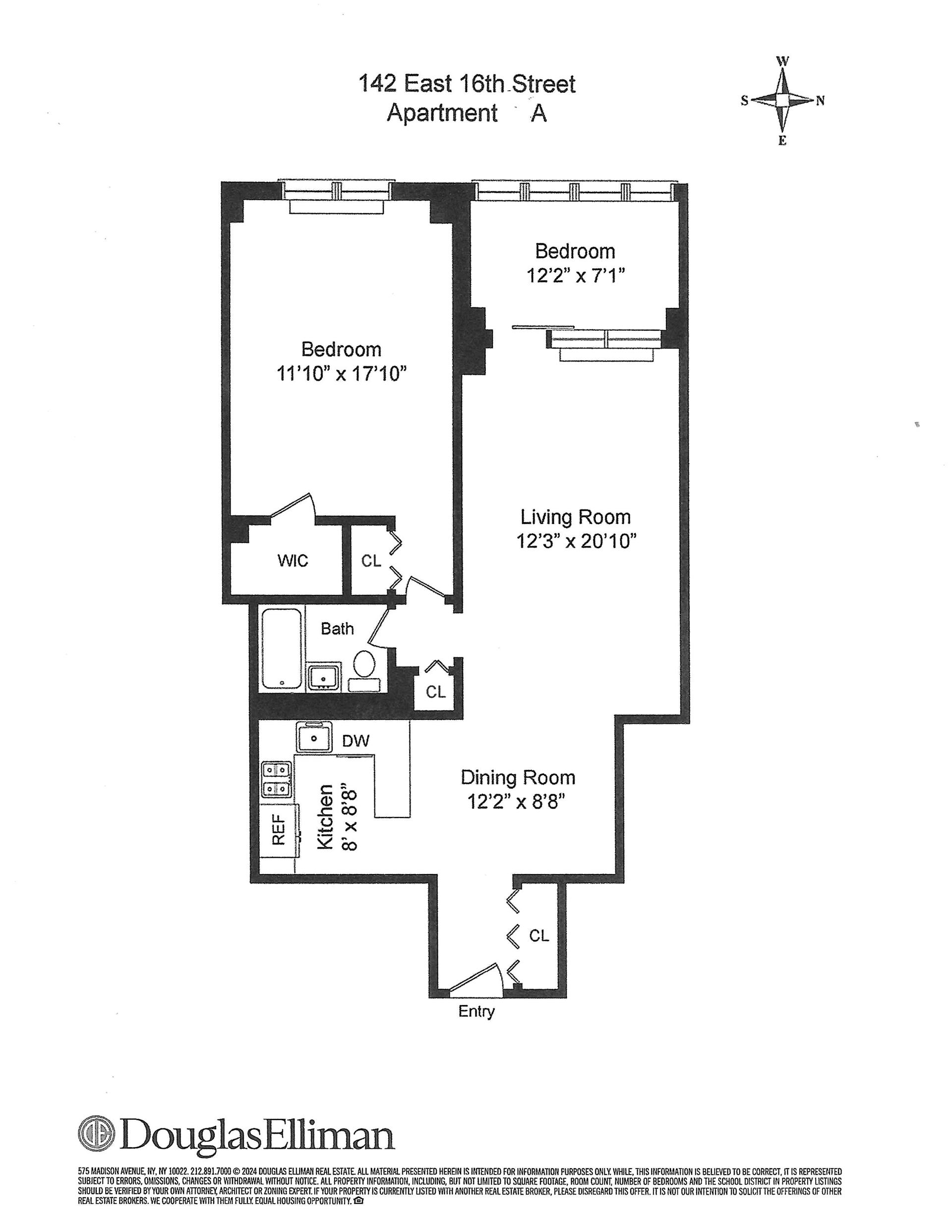 Floorplan for 142 East 16th Street, 5A