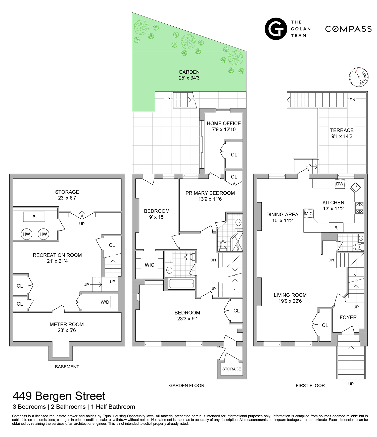 Floorplan for 449 Bergen Street, 1