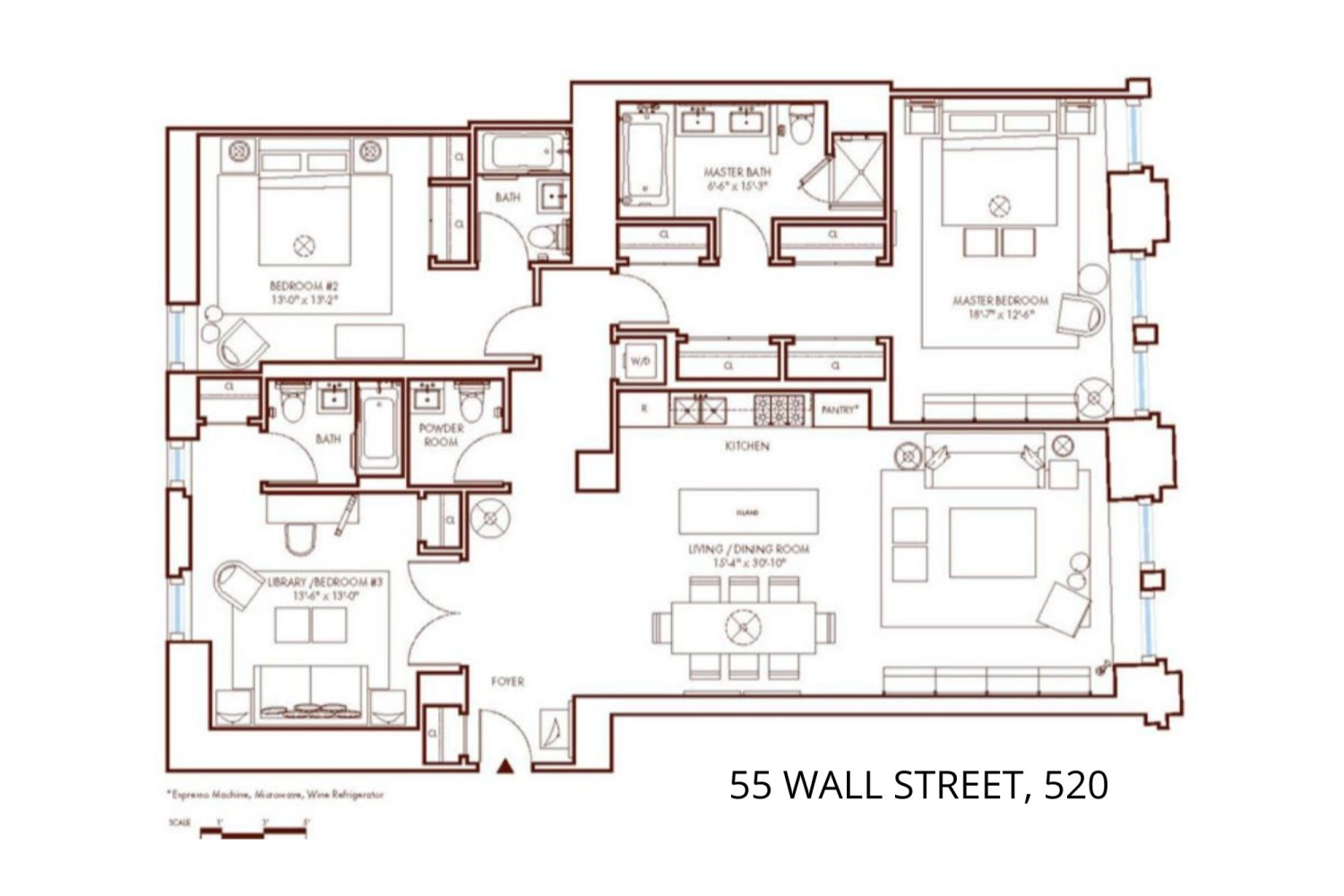 Floorplan for 55 Wall Street, 520