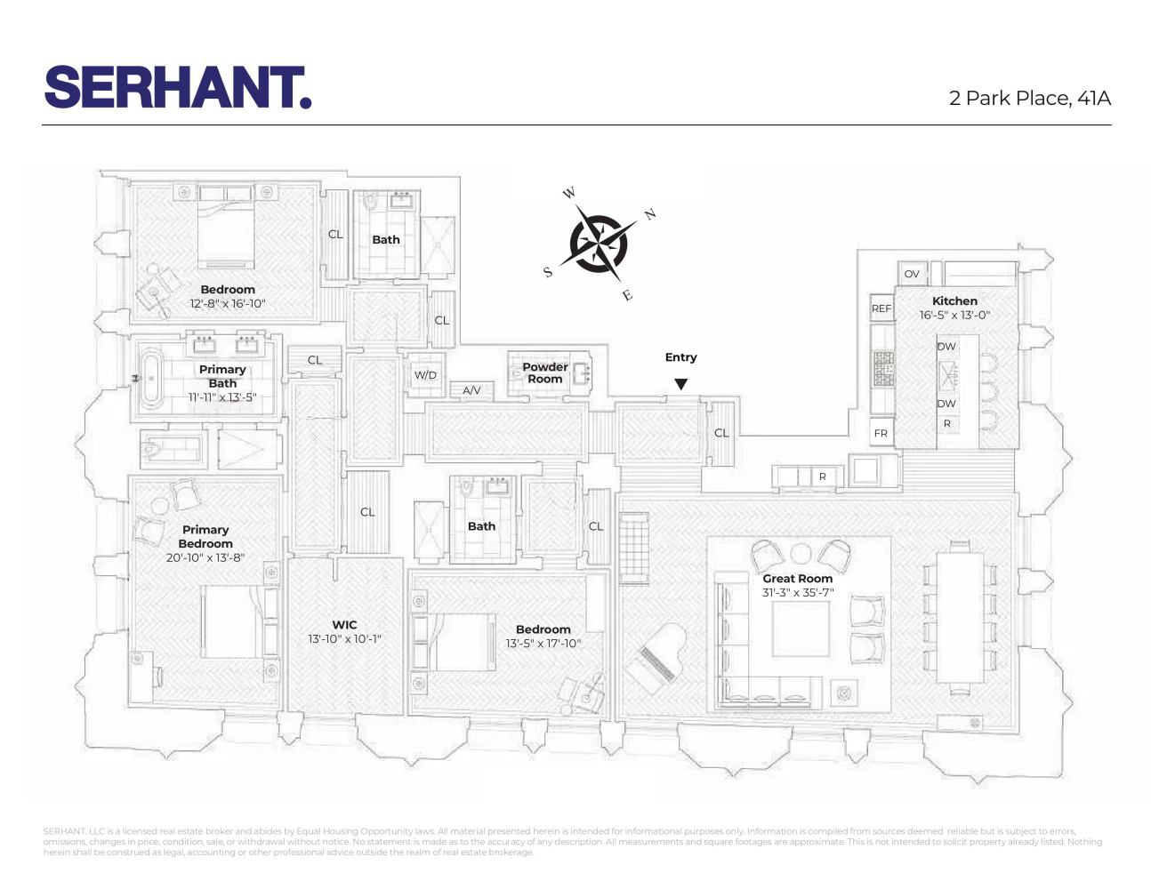 Floorplan for 2 Park Place, 41A