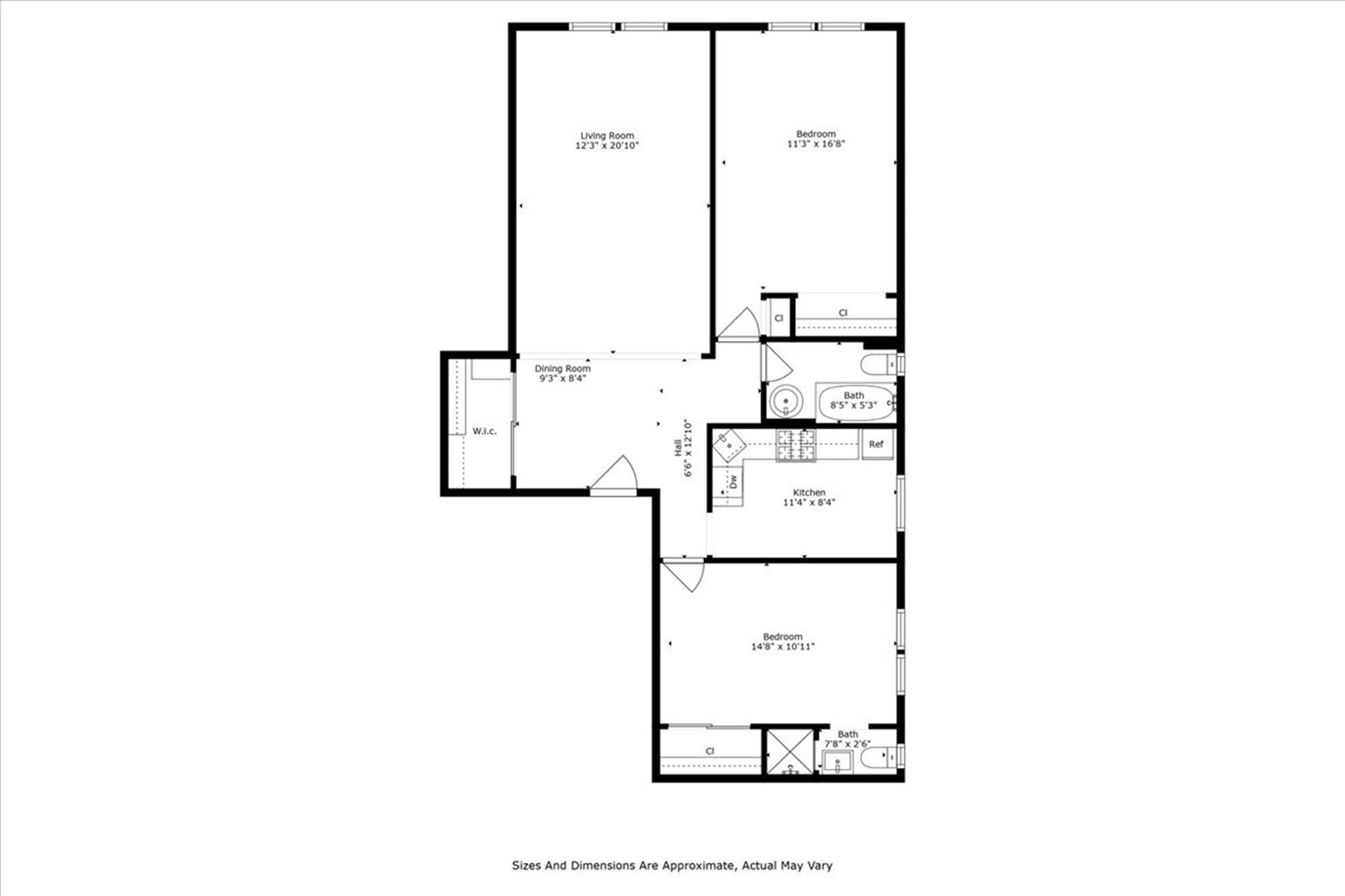 Floorplan for 445 West 240th Street, 2C