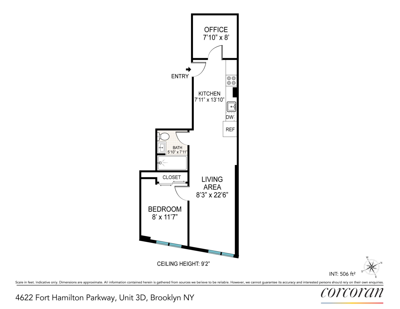 Floorplan for 4622 Fort Hamilton Parkway, 3D