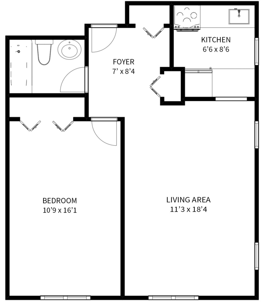 Floorplan for 301 West 110th Street, 3U