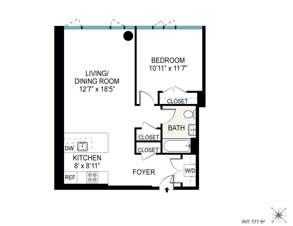 Floorplan for 21-30 44th Dr, 5A