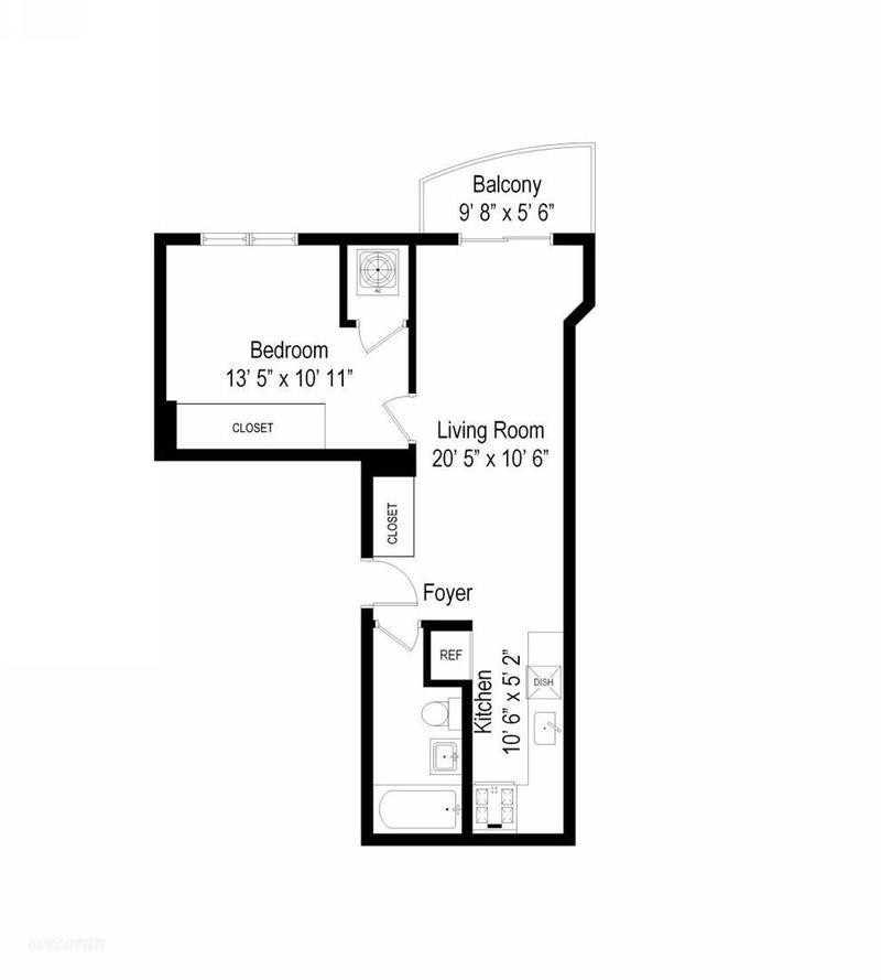 Floorplan for 111 West 113th Street, 6B