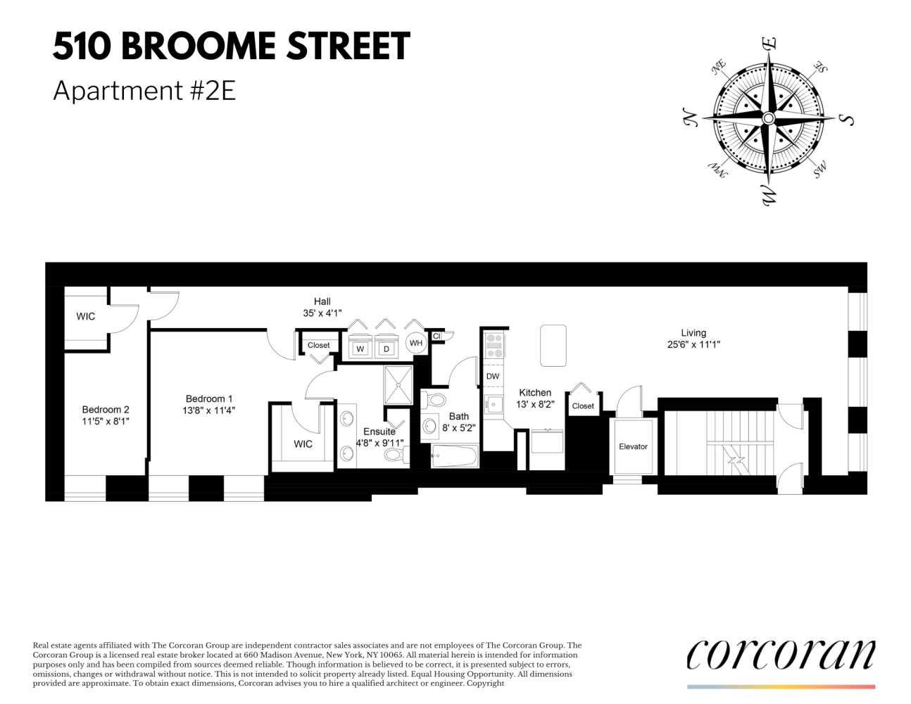 Floorplan for 510 Broome Street, 2E