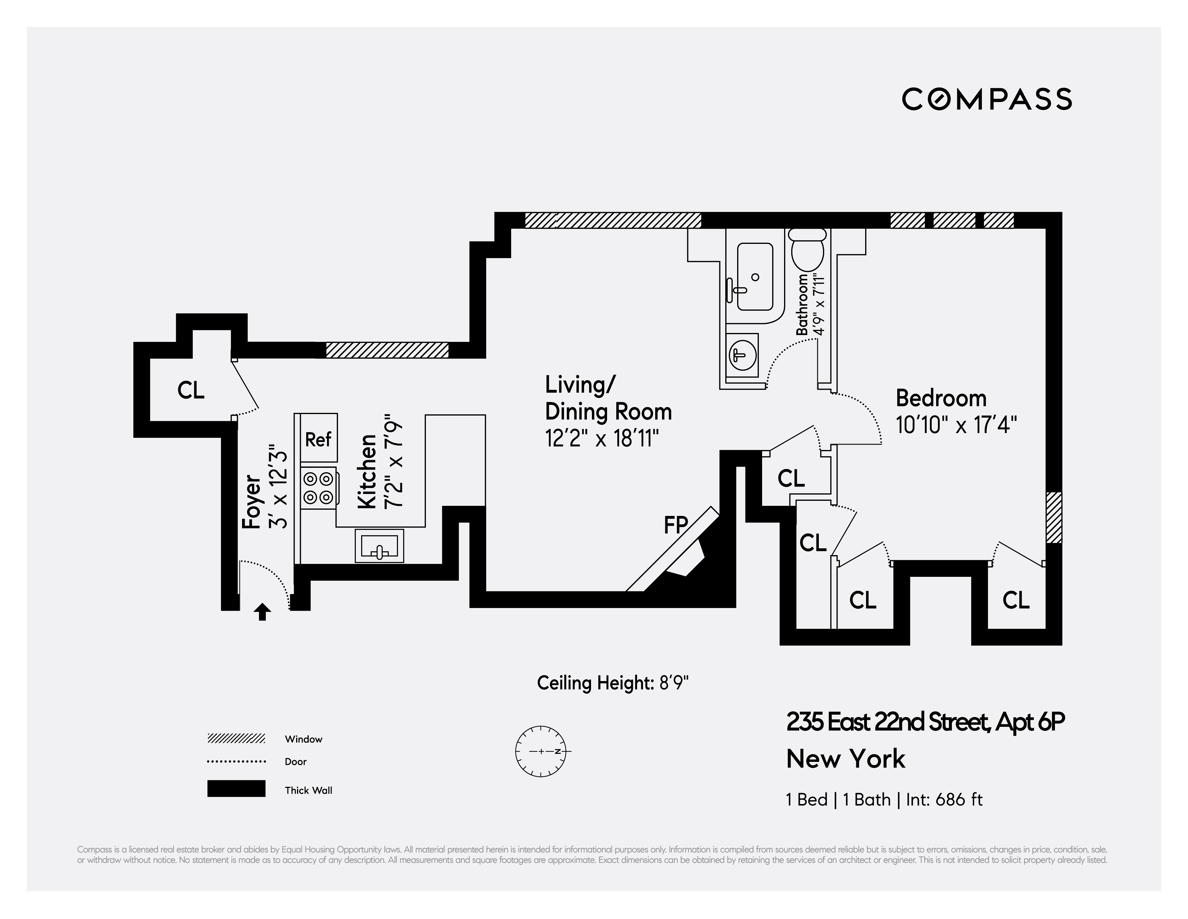 Floorplan for 235 East 22nd Street, 6P