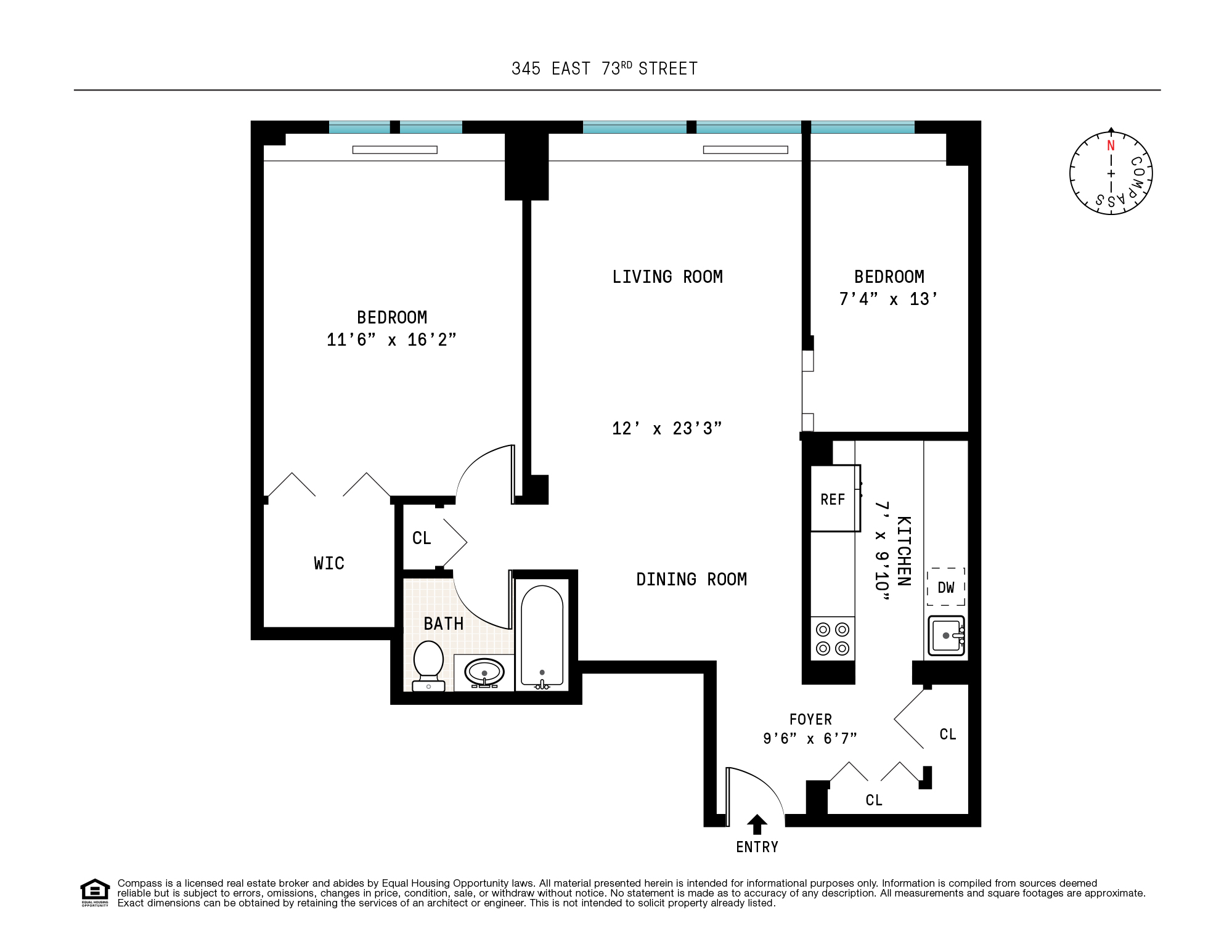 Floorplan for 345 East 73rd Street, 3A