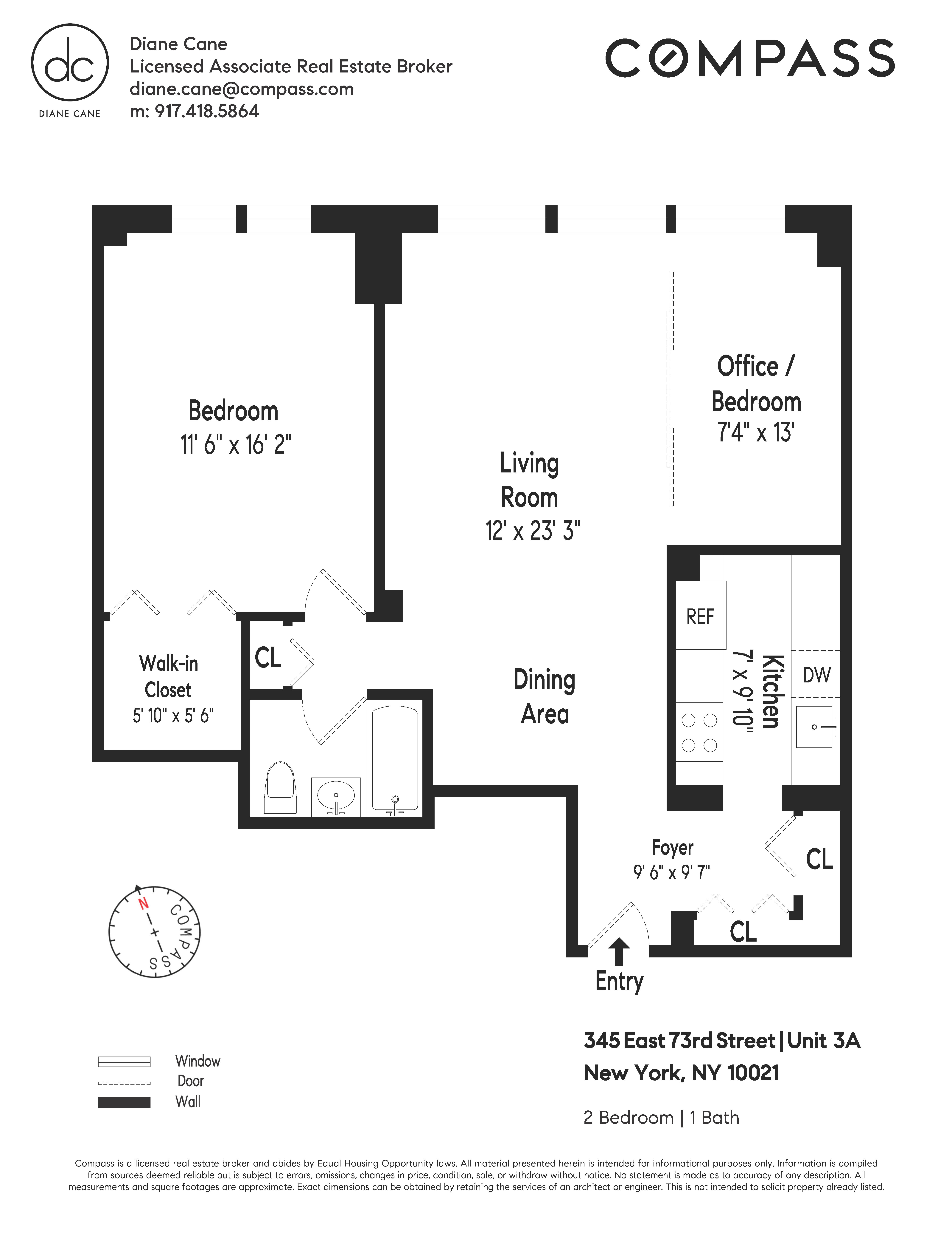 Floorplan for 345 East 73rd Street, 3A