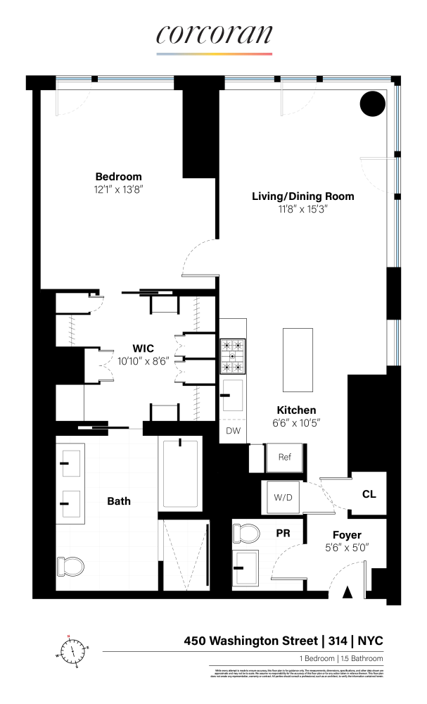 Floorplan for 450 Washington Street, 314