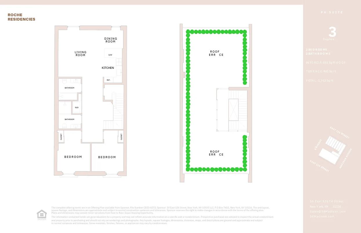 Floorplan for 34 East 126th Street, PH