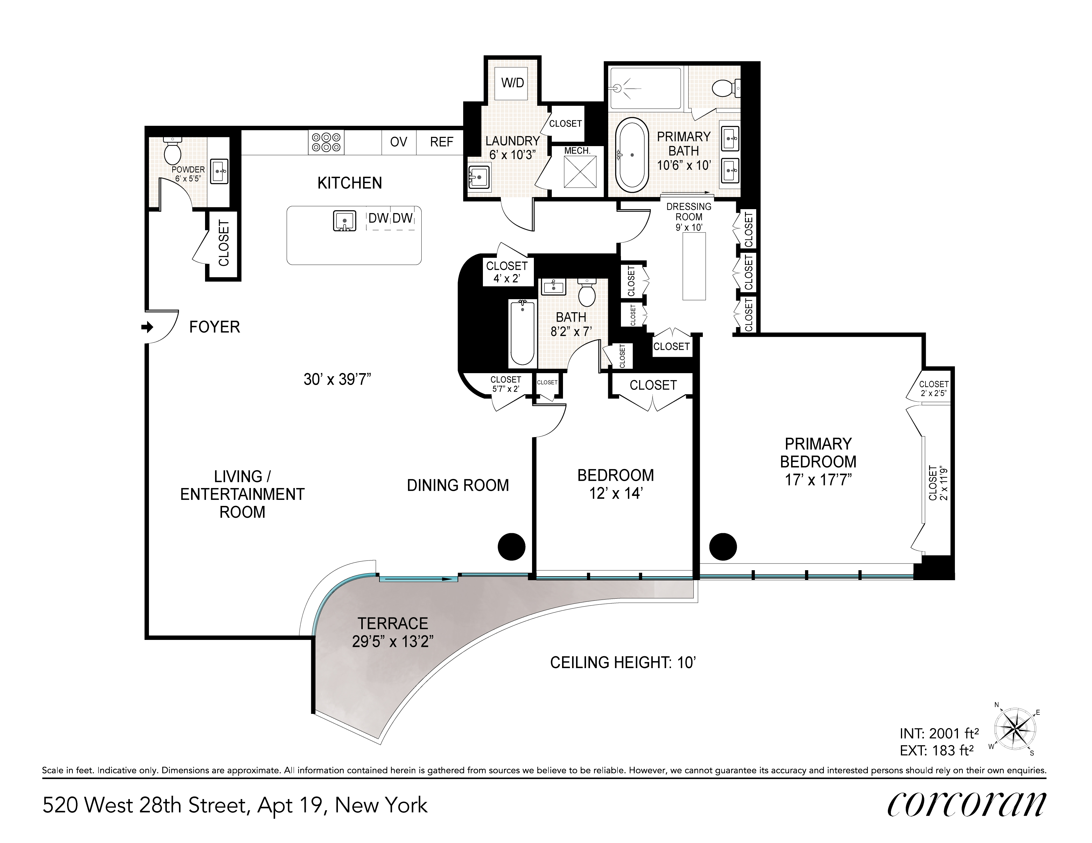 Floorplan for 520 West 28th Street, 19