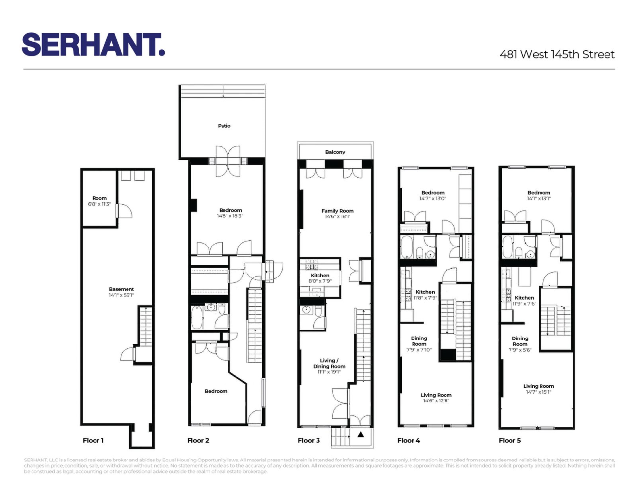 Floorplan for 481 West 145th Street, TH