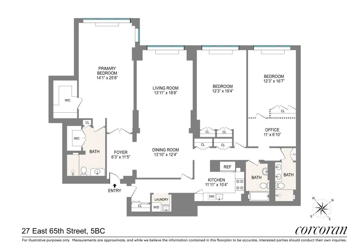 Floorplan for 27 East 65th Street, 5BC