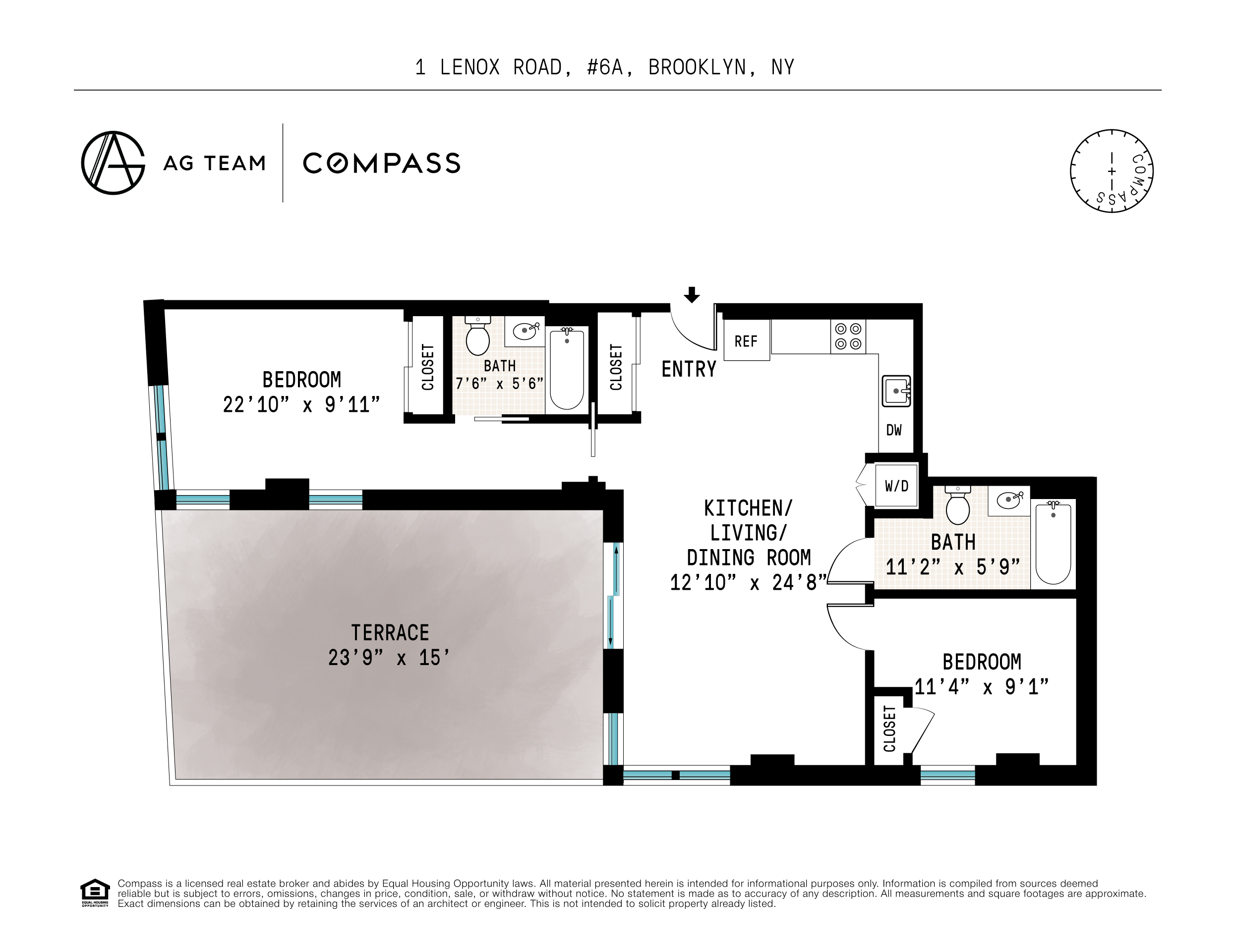 Floorplan for 1 Lenox Road, 6A