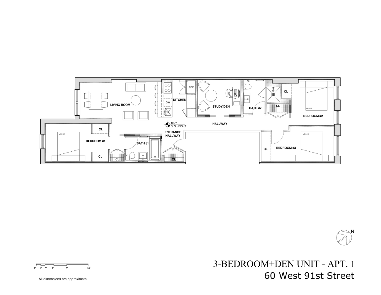 Floorplan for 60 West 91st Street, 1