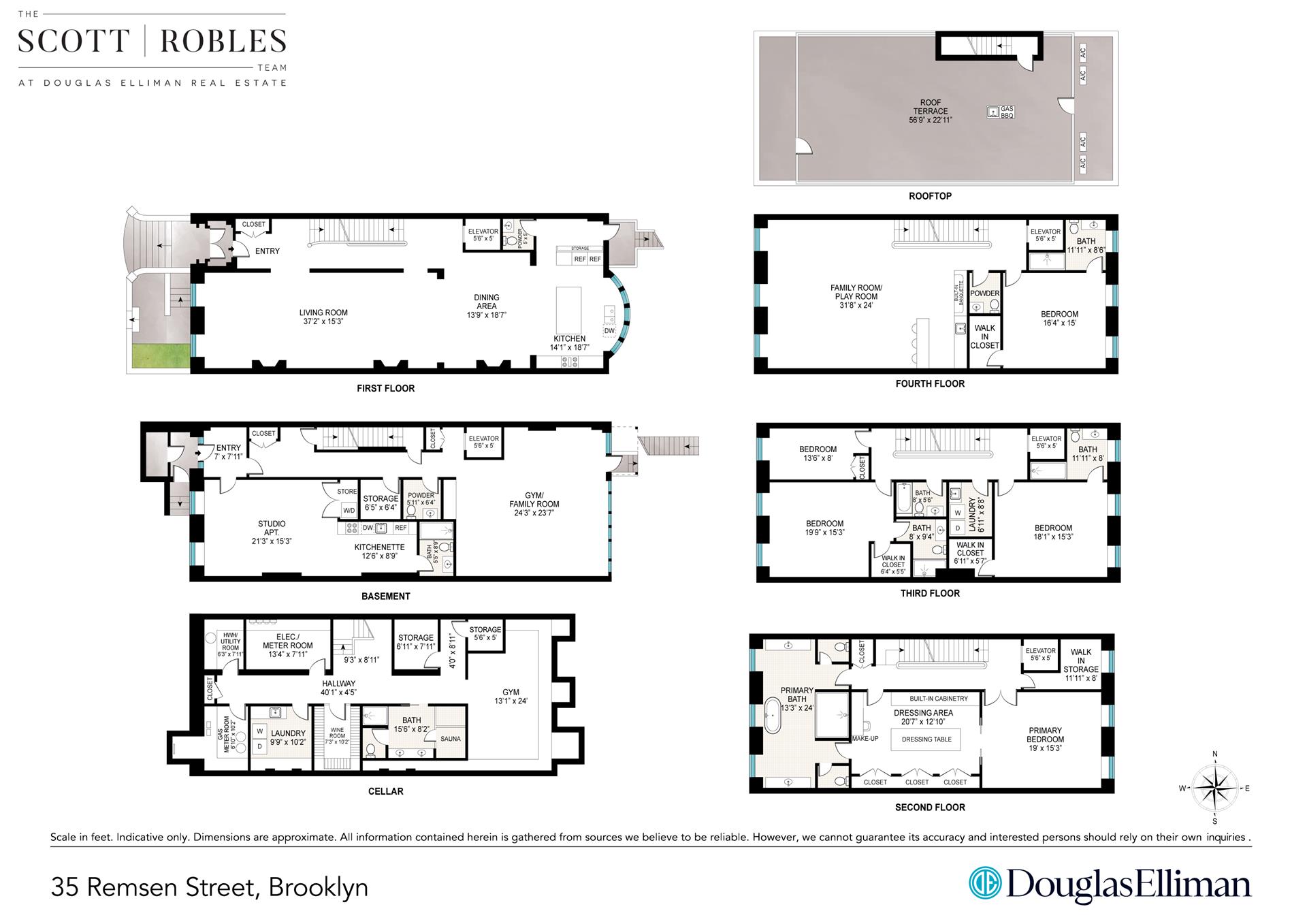 35 Remsen Street, Brooklyn Heights, Brooklyn, New York - 6 Bedrooms  
7.5 Bathrooms  
15 Rooms - 