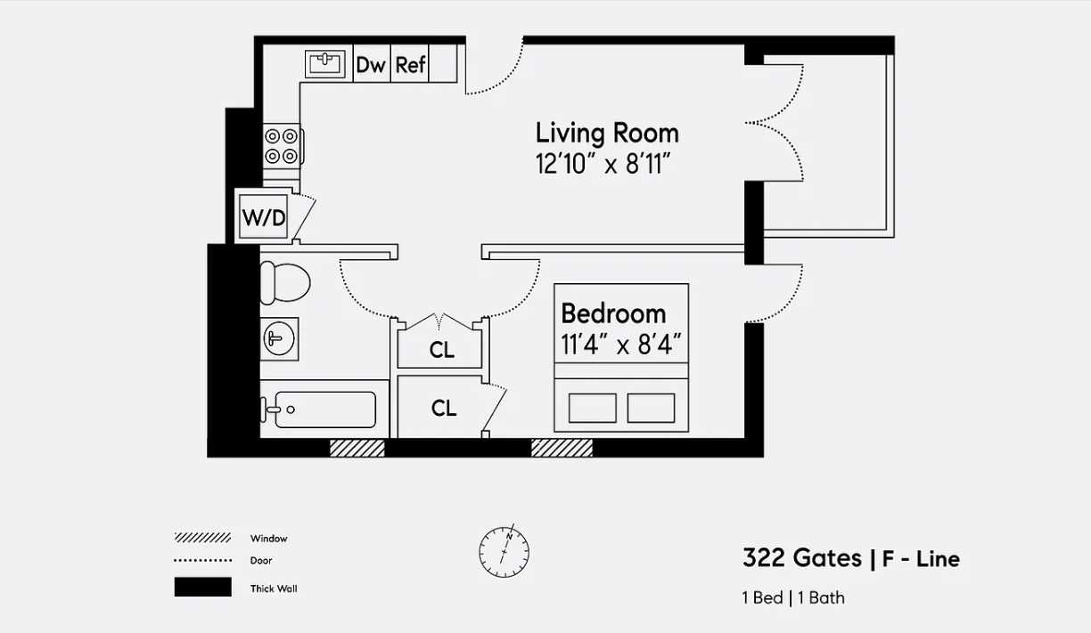 Floorplan for 322 Gates Avenue, 4F