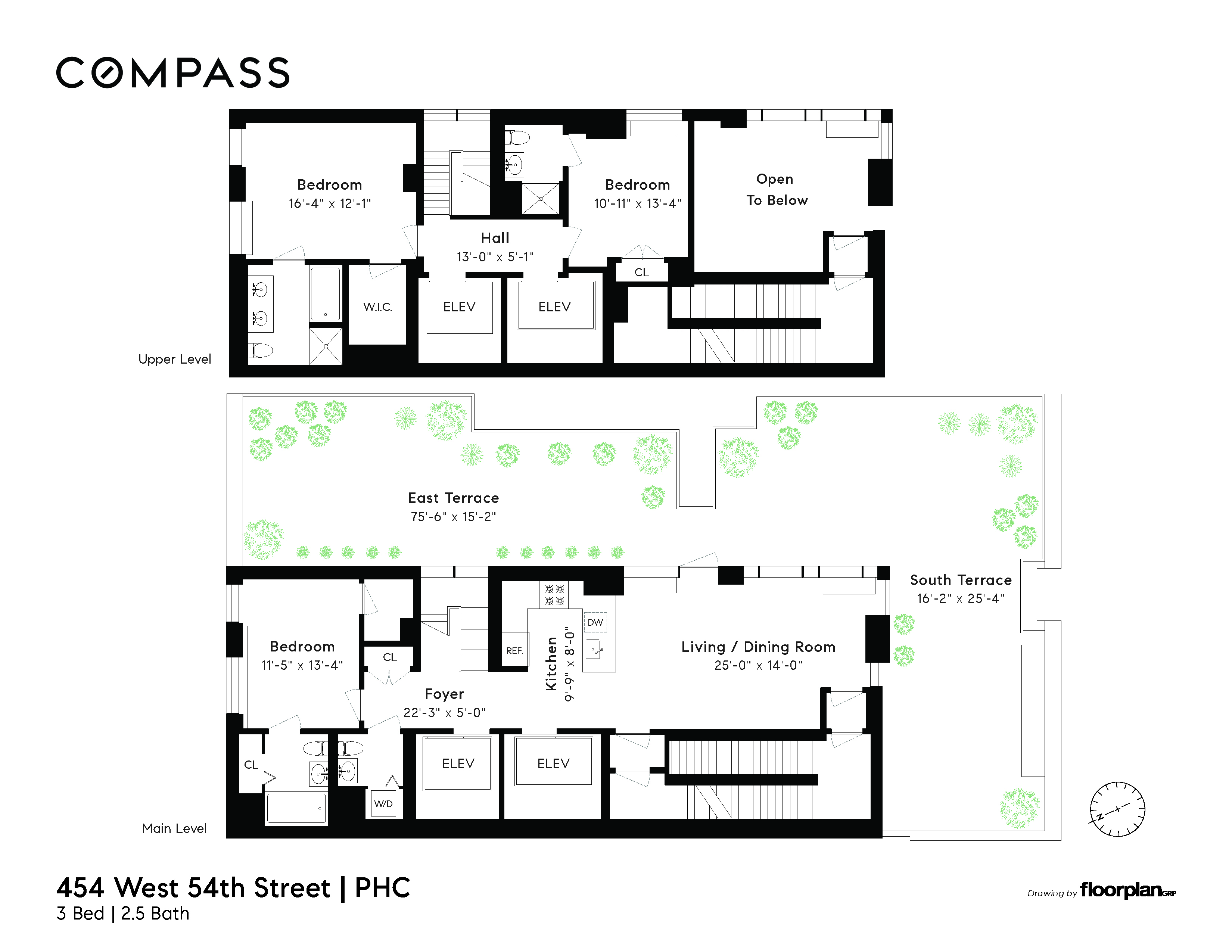 Floorplan for 454 West 54th Street, PHC