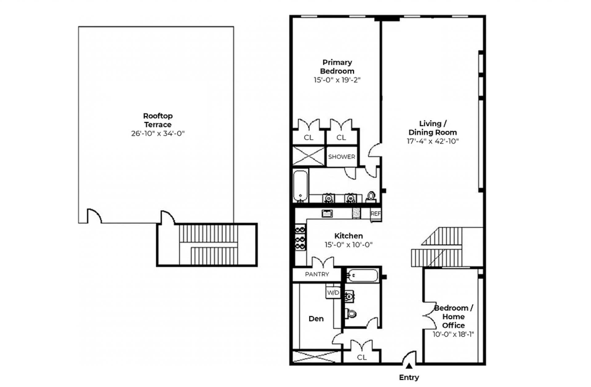 Floorplan for 85 North 3rd Street, 510