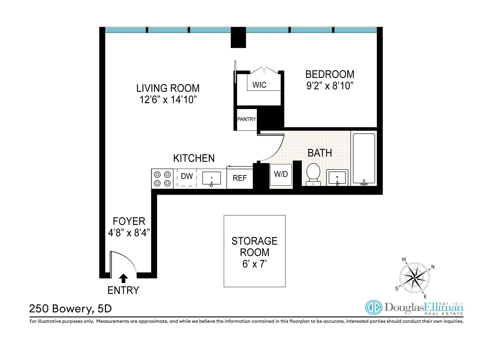 Floorplan for 250 Bowery, 5D