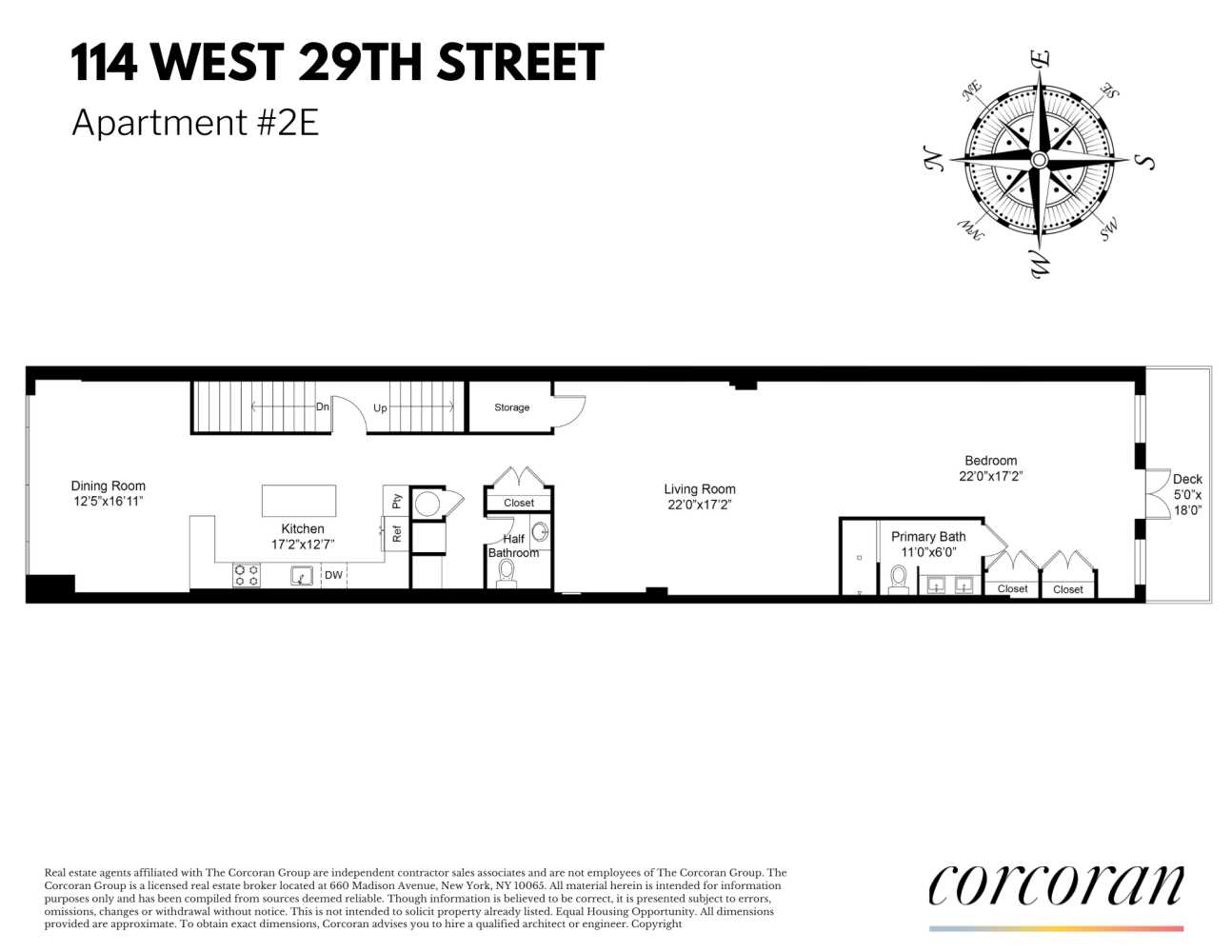 Floorplan for 114 West 29th Street, 2E