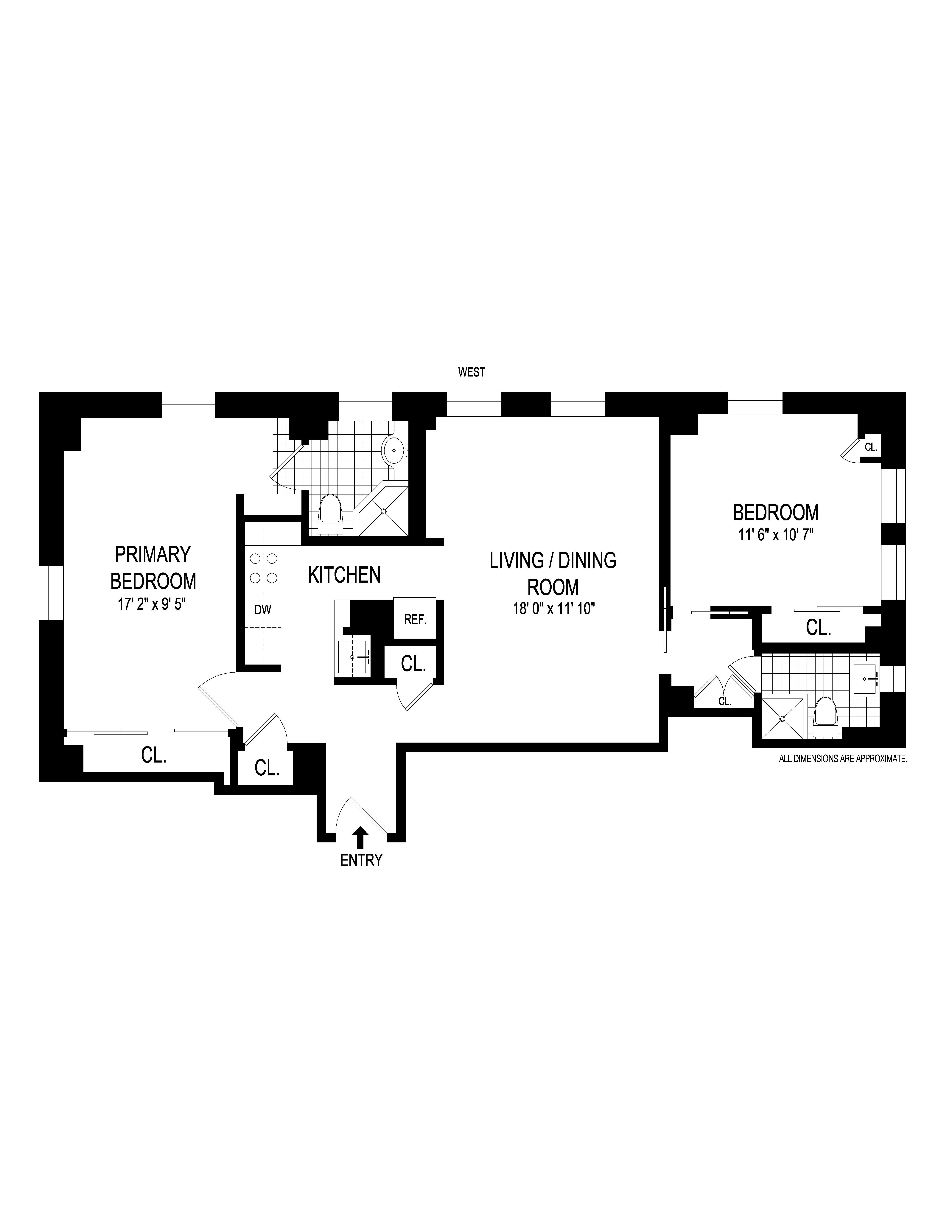 Floorplan for 45 Tudor City Place, 1104