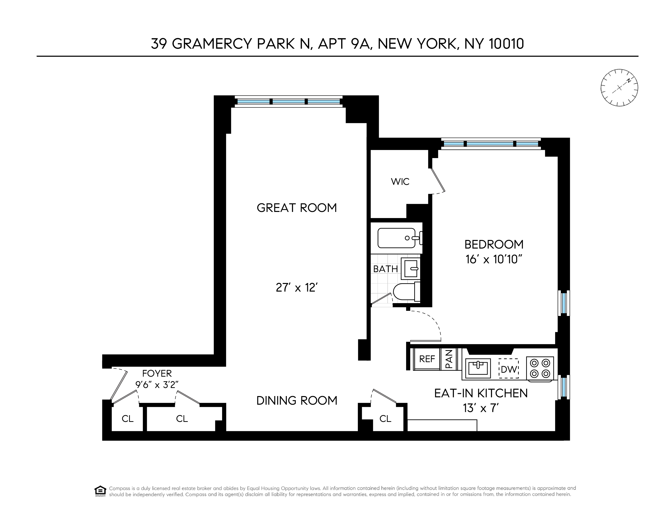 Floorplan for 39 Gramercy Park, 9A