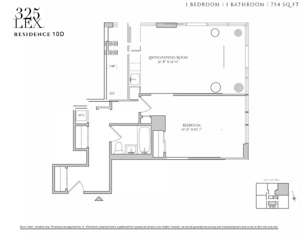 Floorplan for 325 Lexington Avenue, 10D