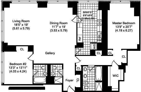 Floorplan for 845 United Nations Plaza, 63C