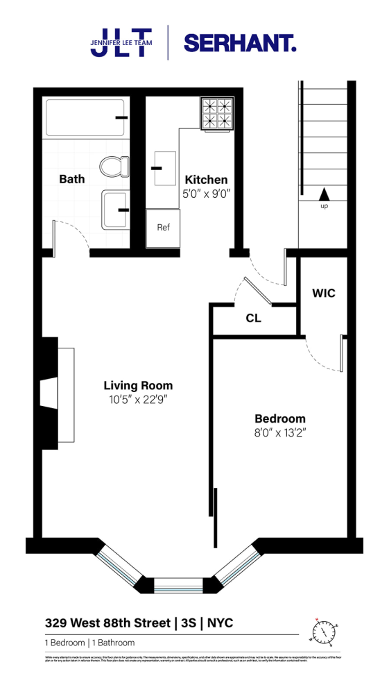 Floorplan for 329 West 88th Street, 3S