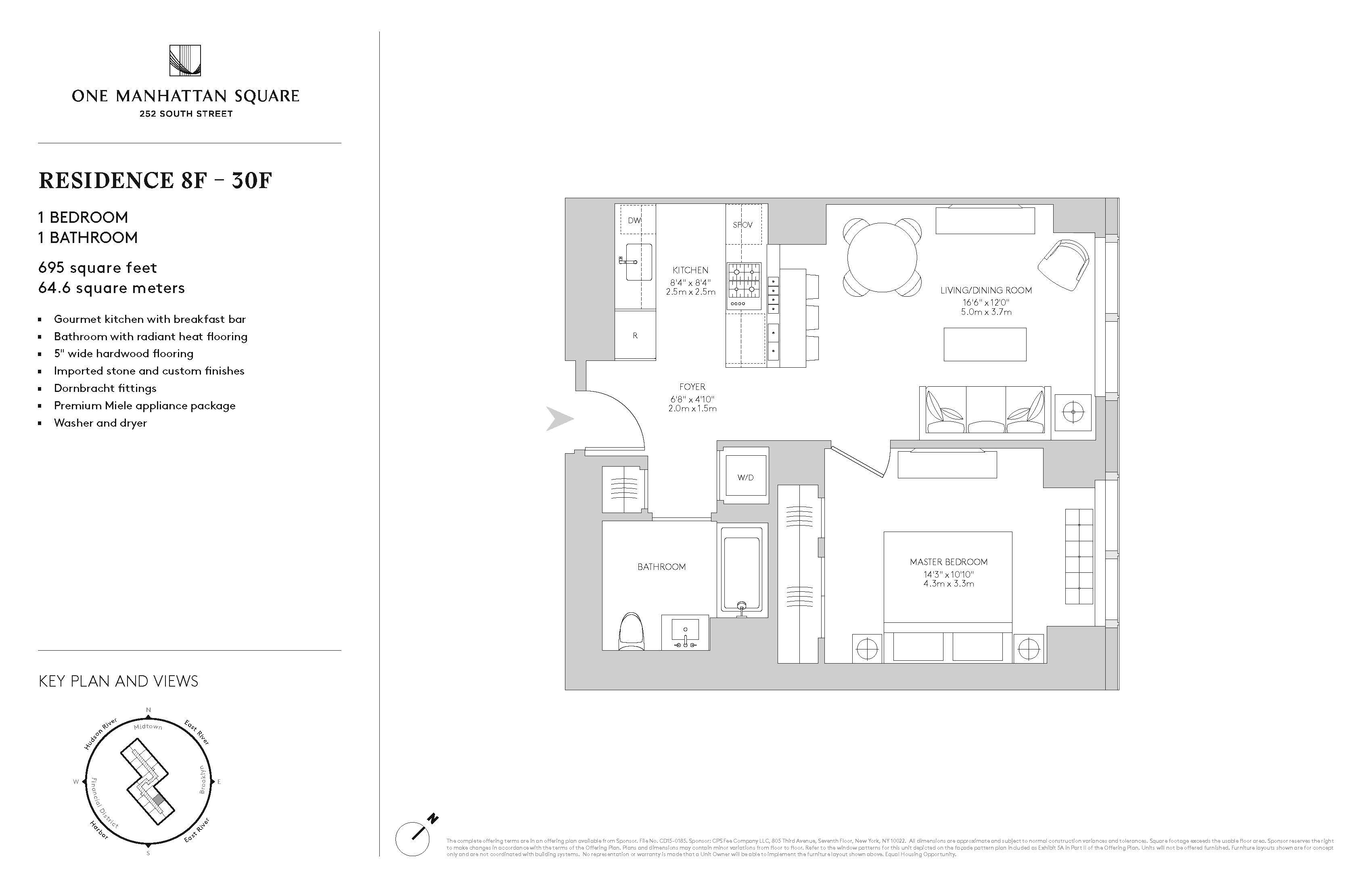 Floorplan for 252 South Street, 12F