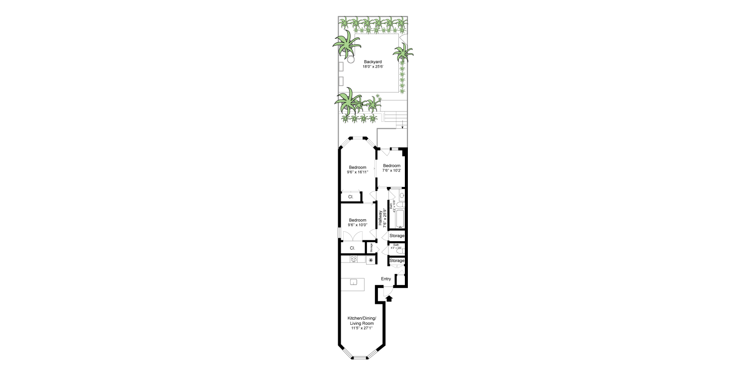 Floorplan for 563 41st Street, PARLOR