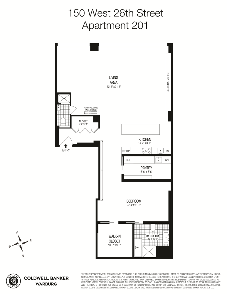 Floorplan for 150 West 26th Street, 201