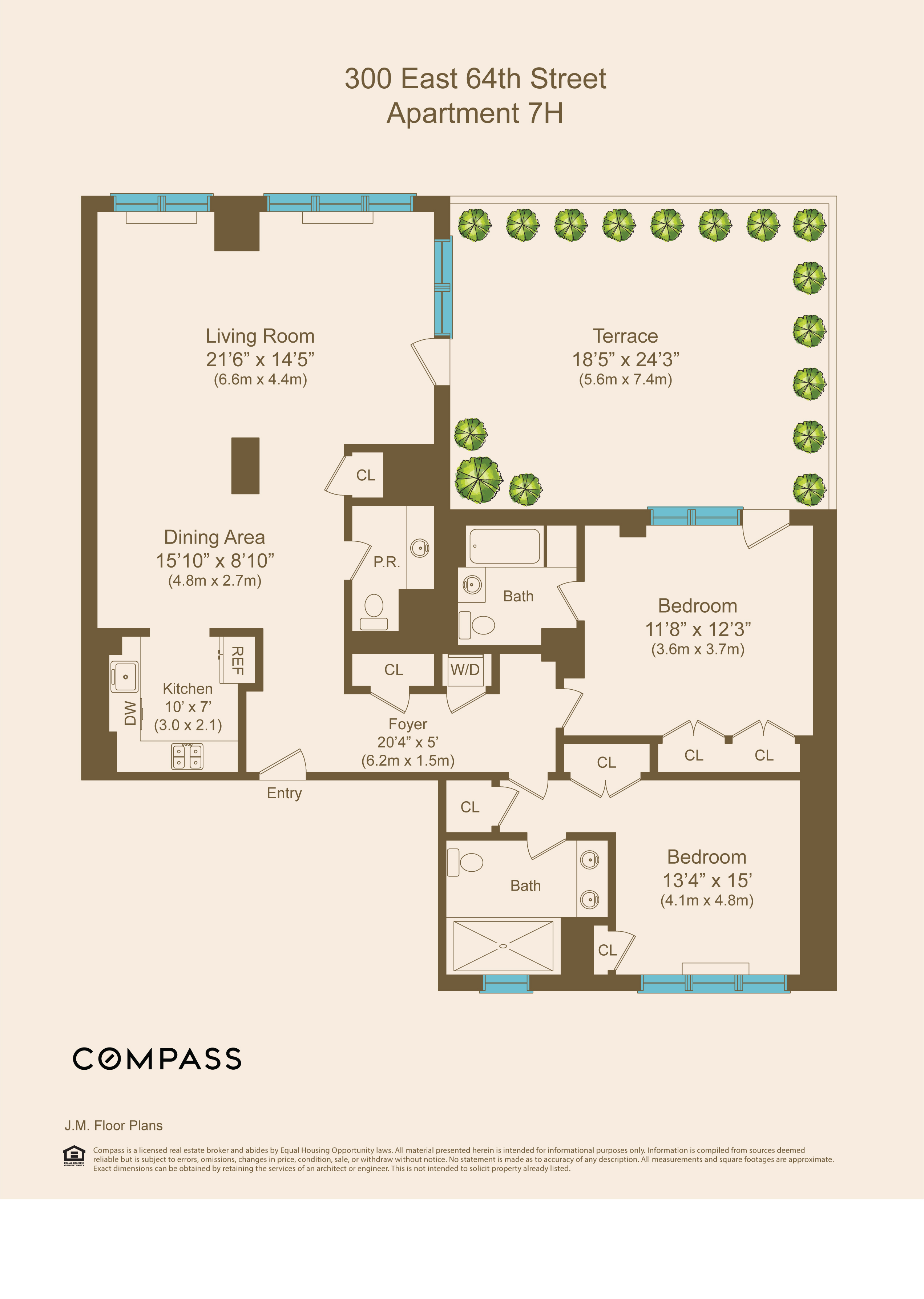 Floorplan for 300 East 64th Street, 7H