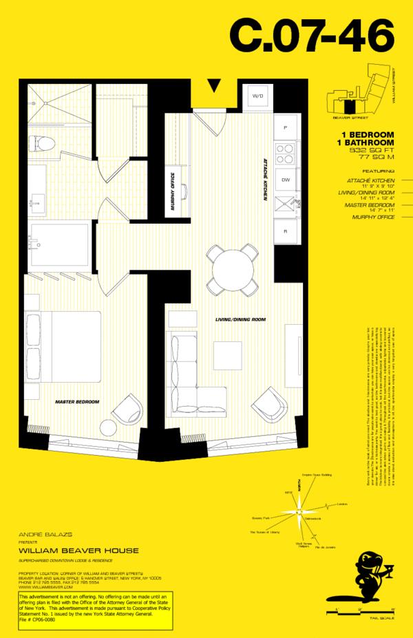 Floorplan for 15 William Street, 16C