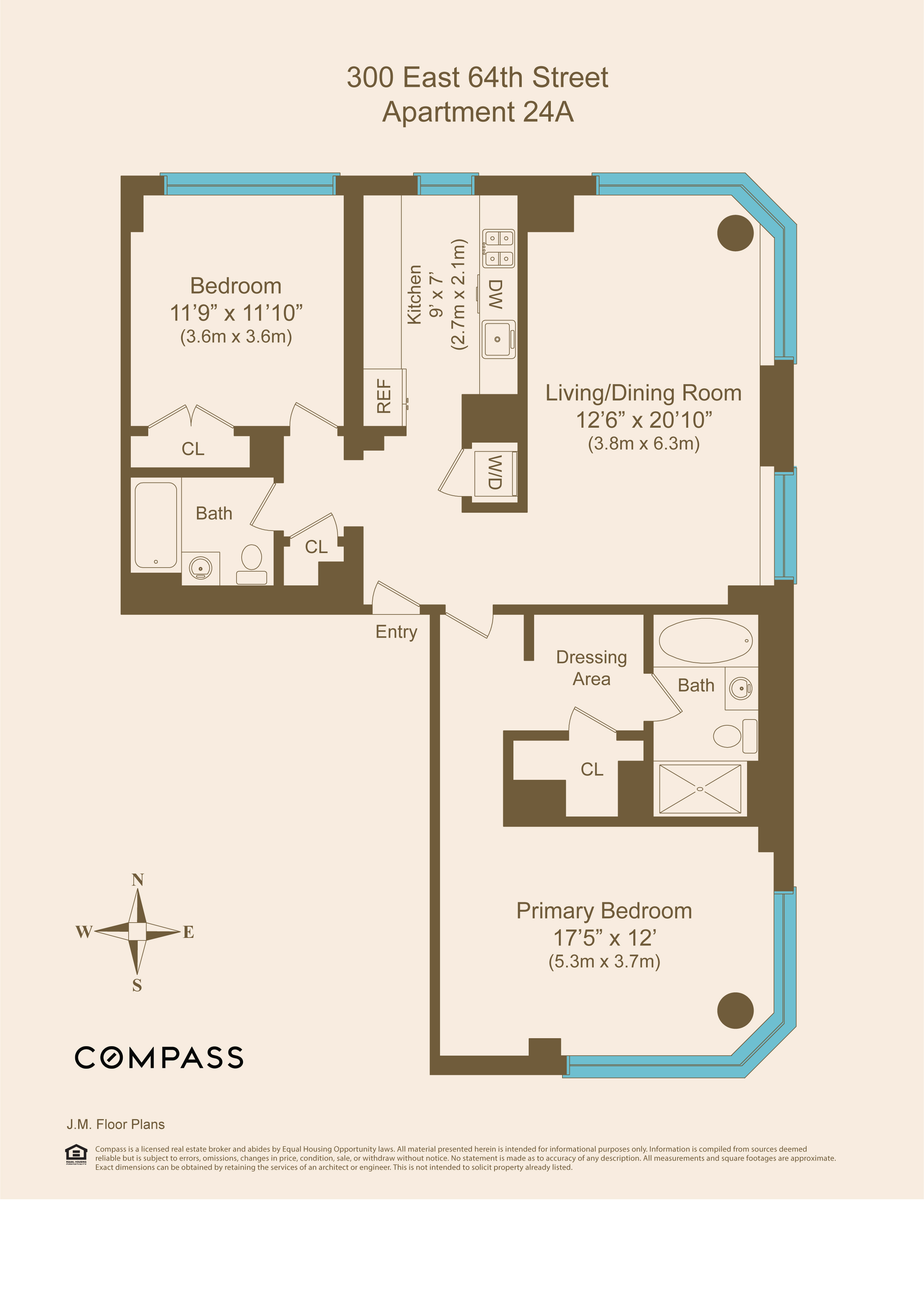 Floorplan for 300 East 64th Street, 24A