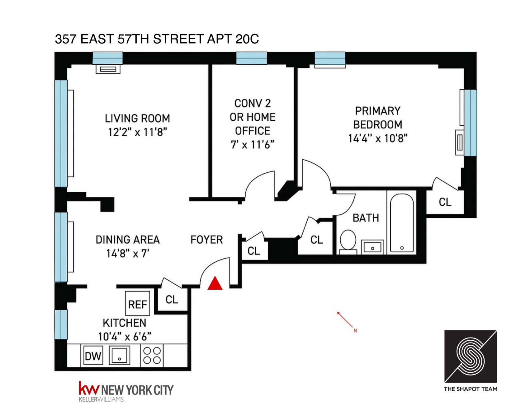 Floorplan for 357 East 57th Street, 20C