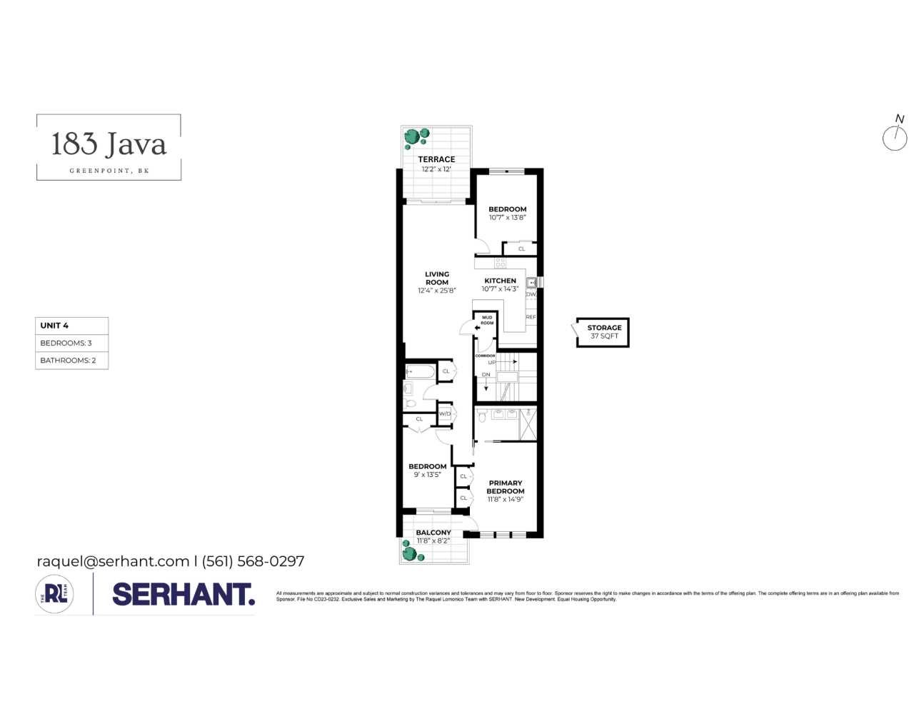 Floorplan for 183 Java Street, 4