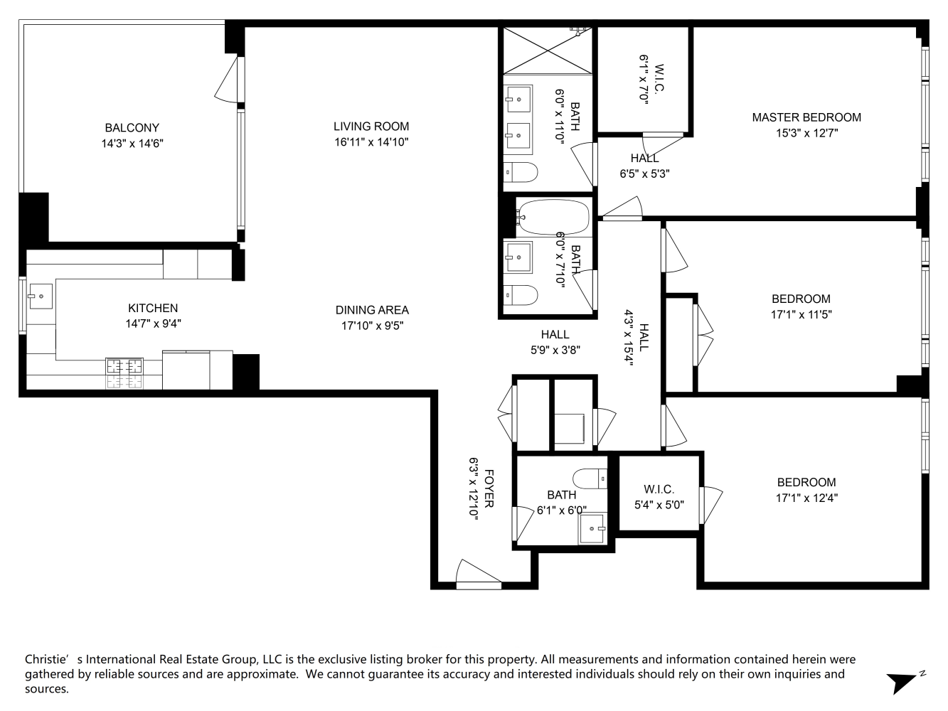 Floorplan for 249 East 50th Street, 7A