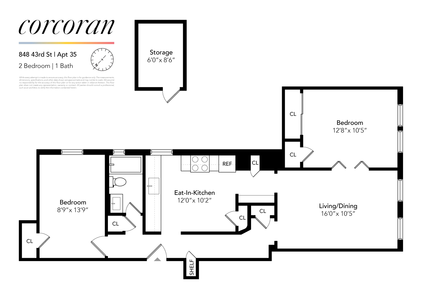 Floorplan for 848 43rd Street, 35