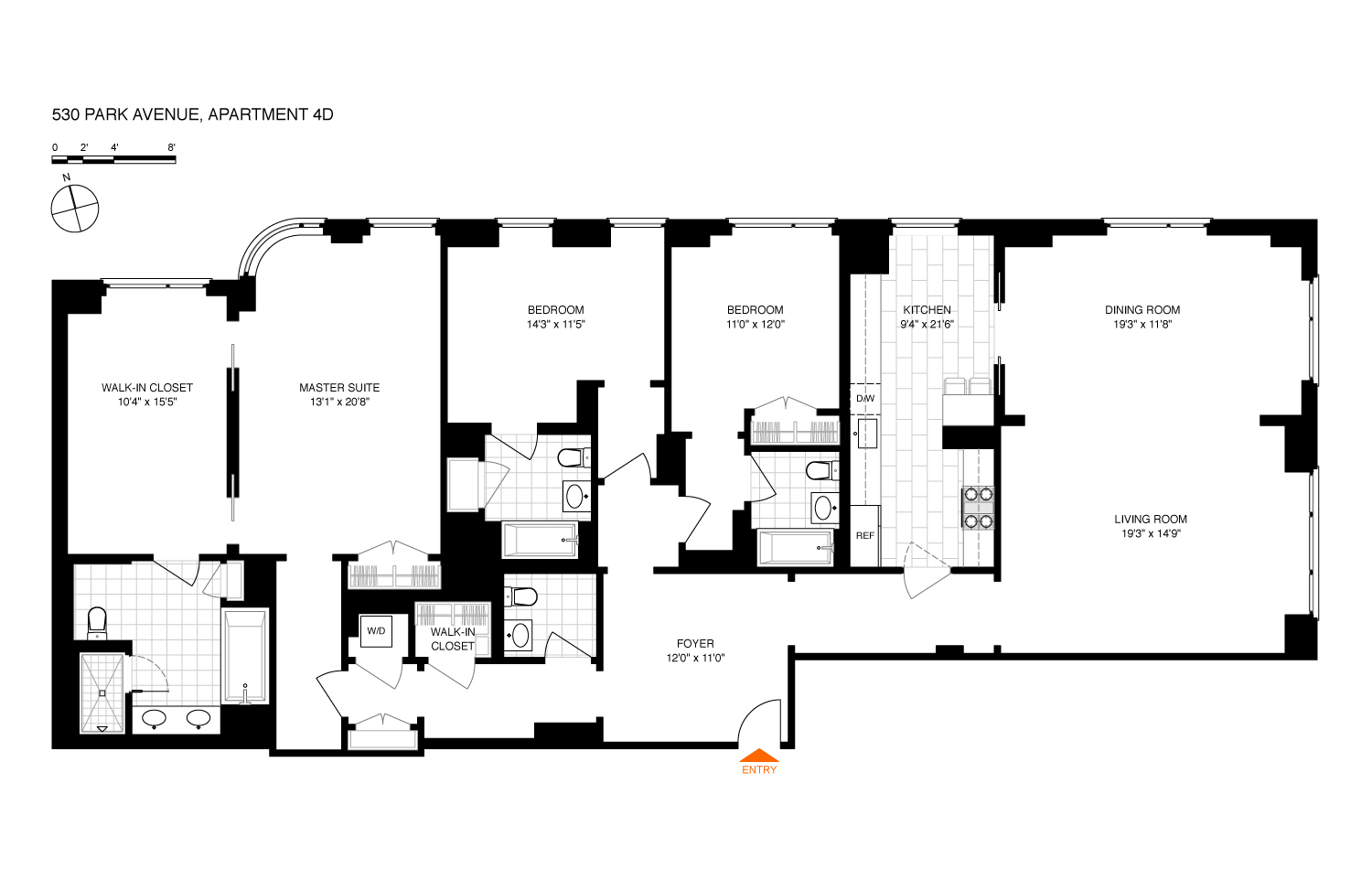 Floorplan for 530 Park Avenue, 4D