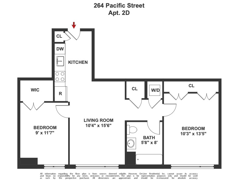 Floorplan for 264 Pacific Street, 2D