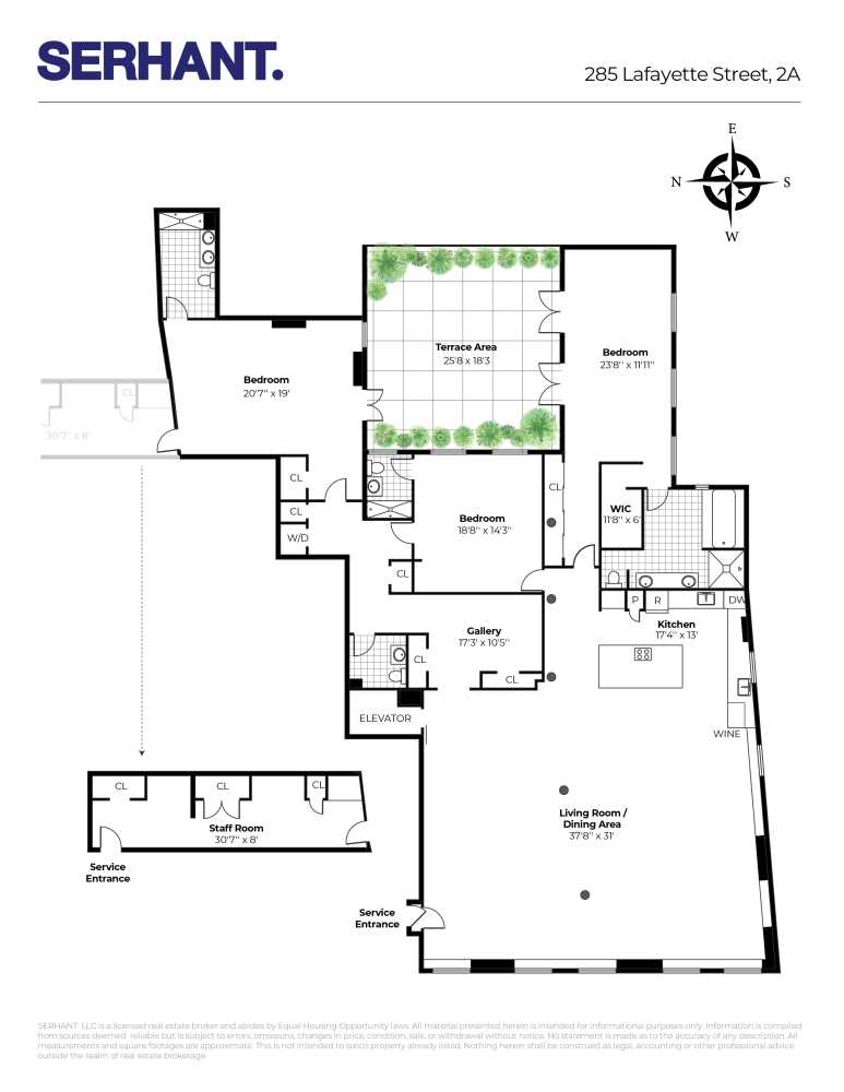 Floorplan for 285 Lafayette Street, 2A